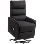 HOMCOM Lift Chair for Elderly, Power Chair Recliner with Remote Control, Side Pockets for Living Room, Black