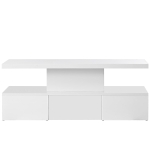 Modern High-Gloss Coffee Table with Hidden Drawer, Particle Board Construction, Modern Design, Easy to Install, 39.5" L x 19.5" W x 15.5" H, White