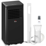 HOMCOM 8,000 BTU Portable Air Conditioner Fan w/ Remote for Rooms Up to 344 Sq. Ft., Evaporative Cooler AC Unit Black