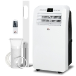 HOMCOM 11500 BTU Mobile Air Conditioner, 550 Sq. Ft., AC Unit with Dehumidifier, 24H Timer On/Off, Window Kit