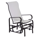 Outsunny Outdoor Mesh Glider Swing Chair Patio Garden Rocking Gliding Seat Yard Porch Furniture, Brown Beige