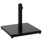 Outsunny 40 lbs Steel Square Umbrella Base Stand w/ Adjustable Knob Parasol Stand Garden Patio Outdoor Home, Black