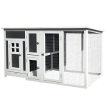 PawHut 63" Chicken Coop Wooden Hen House Rabbit Hutch Poultry Cage Pen Outdoor Backyard