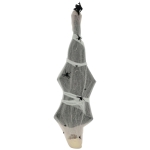 HOMCOM 55.9 Inch/4.7ft Life Size Outdoor Halloween Decoration Hanging Mummy with Spider Web, Animated Prop Decor with Sound and Motion Activated, Light Up Eyes, Creepy Sound