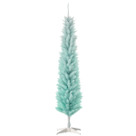 HOMCOM 6ft Pencil Christmas Trees, Skinny Artificial Christmas Tree for Xmas Holiday Decor, Gradient Blue