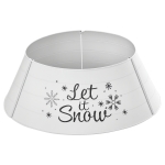HOMCOM Christmas Tree Collar, Steel Tree Ring Skirt, Home Xmas Decoration for Christmas Tree, 26" x 26" x 9", White