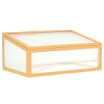 Outsunny Wooden Cold Frame Greenhouse Garden Portable Raised Planter with Openable Top for Indoor, Outdoor, Flowers, Vegetables, Plants, 35.5"x23.5"x15.75", Light Brown