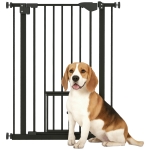 PawHut 36" Easy Open Indoor Dog Gates for Doorways, House, Stair - Black