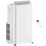 HOMCOM 12000 BTU Portable Air Conditioner with Remote Control, Free Standing AC Unit with Built-in Cool, Dehumidifier, Fan Modes for Room Up to 550 Sq.Ft., 24 Hour Timer, Window Installation Kit