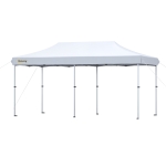Outsunny 10'x20' Aluminum Pop Up Canopy Tent, Upgraded Thicker Tube Instant Party Tent with Wheeled Bag, 2-Level Adjustable, XL Large Ground Stakes for Events Patio Backyard