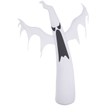 HOMCOM 6FT Tall Halloween Inflatable White Ghost, Outdoor Blow Up Yard Decoration with LED Lights for Garden, Lawn, Party, Holiday