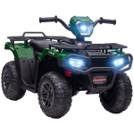 Aosom 12V Electric Toy Car with Forward Backward Function, Music, LED Headlights, for Ages 3-5 Years, Green