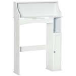 kleankin Over The Toilet Storage, Bathroom Organizer with Adjustable Inner Shelf, and Door Cabinet, White