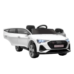 Aosom 12V Kids Electric Ride On Car, Audi E-tron, Battery Powered Toy with Parent Remote Control, Suspension System, Auxiliary Wheels, LED Lights, Music and Horn,  MP3 Player, White