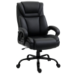 Vinsetto PU Leather Executive Office Chair with High Back, Adjustable Height and Swivel Wheels, 400LBS Capacity, Black