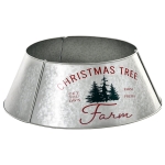 HOMCOM Christmas Tree Collar, Steel Tree Ring Skirt, Home Xmas Decoration for Christmas Tree, 26" x 26" x 9", Silver