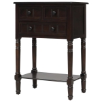 Narrow Console Table with 3 Storage Drawers, Bottom Shelf, Slim Sofa Table for Entryway, Living Room, 24" L x 13" W x 31" H, Dark Brown