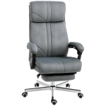 Vinsetto High-Back Office Chair Computer Desk Chair with Footrest Reclining Function and Adjustable Height Gray