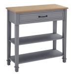 HOMCOM Modern Style Sofa Console Entry Hallway Table with Drawer and Shelves, Sturdy Build, and Large Storage, Grey