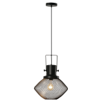HOMCOM Industrial Pendant Light Fixtures with Adjustable Hanging Chain, Black