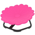 Qaba Flower-Shaped Kids Swivel Chair, Non-Slip Sit and Spin Sensory Chair for Training Body Coordination, Pink