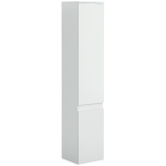 kleankin Tall Bathroom Cabinet, Freestanding Storage Organizer with Adjustable Shelves and Cupboards, 11.8" x 11" x 6", White