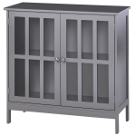 kleankin Kitchen Buffet Cabinet with 2 Doors, Modern Sideboard for Dining Room, Hallway, Living Room, Grey
