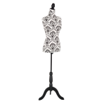 HOMCOM Adjustable Female Dress Form Fashion Mannequin Torso Clothes Display Dressmaker Stand with Base