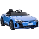 Aosom Electric Car for Kids, 12V Licensed Audi RS E-tron GT 3.1 MPH Kids Ride on Car, Ride-on Toy with Remote Control, 4 Suspension Wheels, Horn, Music, Lights, for Boys and Girls, Blue