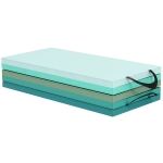 Soozier 6ft Folding Gymnastics Mat, Thick Exercise Mat with Carry Handles for Yoga Aerobics Fitness Training, Mixed Green