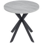 HOMCOM 29" Dining Table, Contemporary Round Kitchen Table with Steel Legs, Grey