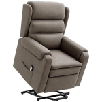 HOMCOM Lift Chair for Elderly, Power Chair Recliner with Footrest, Remote Control, Side Pockets for Living Room, Brown