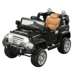 Aosom 12V Kids Electric Toy Car Jeep Power Wheels with Remote Control Black