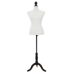 HOMCOM Female Mannequin Dress Form Torso Dressmaker Stand Display (White)