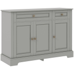 HOMCOM Modern Sideboard Cabinet, Buffet Cabinet with 2 Drawers and Adjustable Shelves, Buffets Tables for Dining Room, Grey