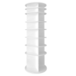 8-Tier Rotating Shoe Rack Tower, 360-Degree Spinning Shoe Display Organizer, Holds Up to 28 Pairs, 23.5" L x 23.5" W x 72" H, White