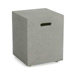 Modern MGO Tank Holder Side Table with Multi-functional Design, Lightweight Concrete for Durability, 16.5" L x 16.5" W x 20.5" H, Light Grey