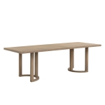 95" Modern Dining Table with U-Shaped Trestle Base, Seats 8 Comfortably, Dining Desk Perfect for Gatherings, 95" L x 39" W x 30" H, Natural Ash