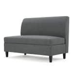 Modern Loveseat with Storage, High-Density Foam and Durable Wood Frame, 2-Seater Sofa for Living Room, 47" L x 30" W x 35" H, Charcoal