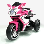 6V Kids Electric Ride-On Motorcycle with MP3, LED Headlight and Light-Up Wheels, Motorbike Ideal for Ages 3-4, 30.5'' L x 16'' W x 20.5'' H, Pink