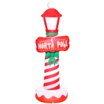 Outsunny 6FT Christmas Inflatable Decoration, Inflatable Lighthouse Xmas Blow Up Decor with LED Lights for Yard, Lawn, Garden