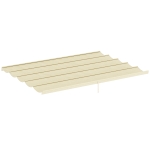 Outsunny 8.5' x 11.5' Retractable Pergola Canopy Replacement, Fit 10' x 13' Frame, Pergola Cover Replacement Top Only, Cream
