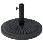 Outsunny Patio Umbrella Base Stand, Round Cement Parasol Holder for Outdoor, Patio, Garden, Beach, Fits Φ1.4", Φ1.5" and Φ 2" Pole, Black