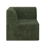 Compressed Corner Sectional Sofa with Plush Foam-Filled Seats, Sleeper Sofa Ideal for Living Room or Bedroom, 32" L x 32" W x 30" H, Green