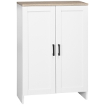 HOMCOM Modern Storage Cabinet with Doors and Adjustable Shelf for Kitchen, Living room, 23.6" x 11.8" x 35.4", White