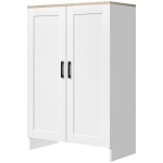HOMCOM Modern Storage Cabinet with Doors and Adjustable Shelf for Kitchen, Living room, 23.6" x 11.8" x 35.4", White