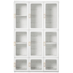 HOMCOM Small Apartment Bedroom Closet Foldable Portable Closet with Cube Storage Hanging Rods Magnet Doors, White