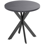 HOMCOM 29" Dining Table, Contemporary Round Kitchen Table with Steel Legs, Black