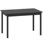 HOMCOM 47" x 30" Dining Table, Farmhouse Dining Room Table with Pine Wood Frame, Space Saving Kitchen Table, Black