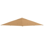 Outsunny 10' x 10' Square Gazebo Canopy Replacement UV Protected Top Cover Sun Shade Beige